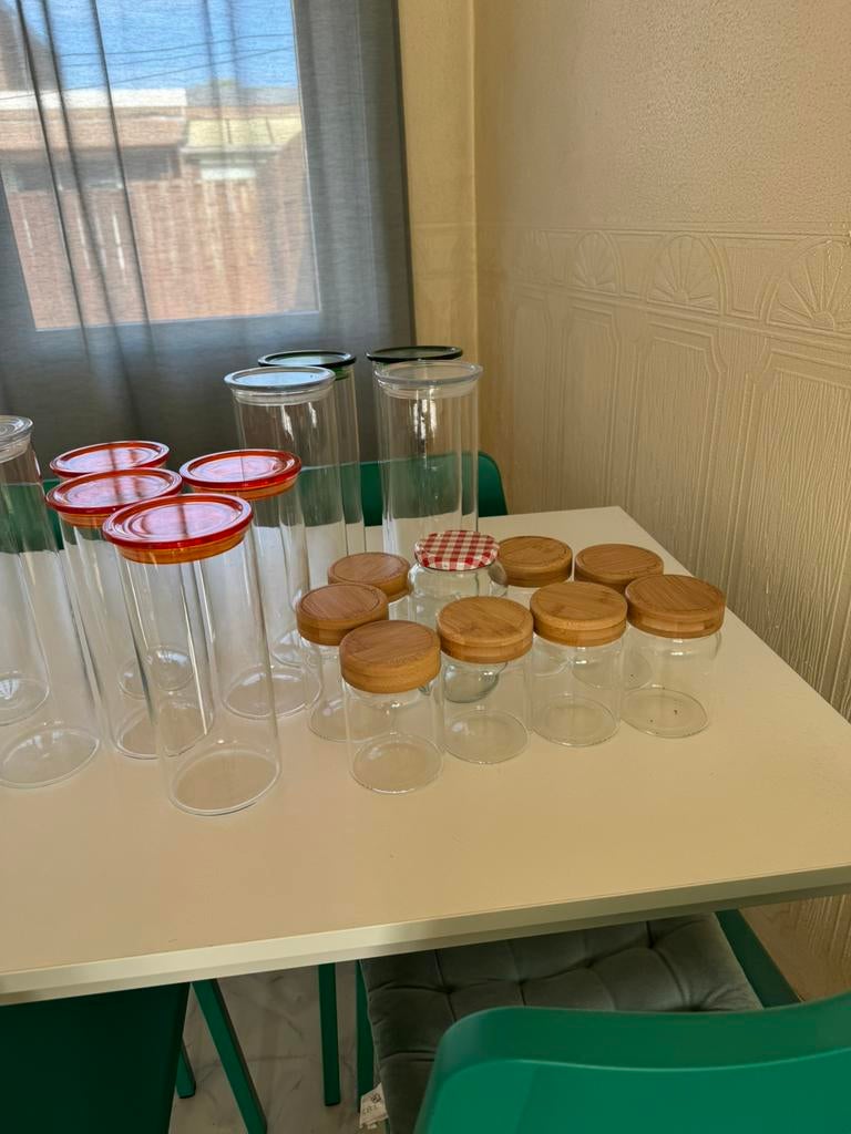 Voorraadpotten van glas, Collections, Verres & Petits Verres, Enlèvement, Neuf