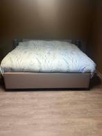 Bed boxspring, Ophalen, Overige materialen, Beige, Tweepersoons