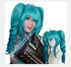 Blauwe gradient anime cosplay pruik dubbele paardenstaart, Handtassen en Accessoires, Uiterlijk | Haarverzorging, Ophalen of Verzenden