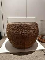 Zware XL Bloempot rieten steen vanbinnen, Ophalen, Zo goed als nieuw, Steen