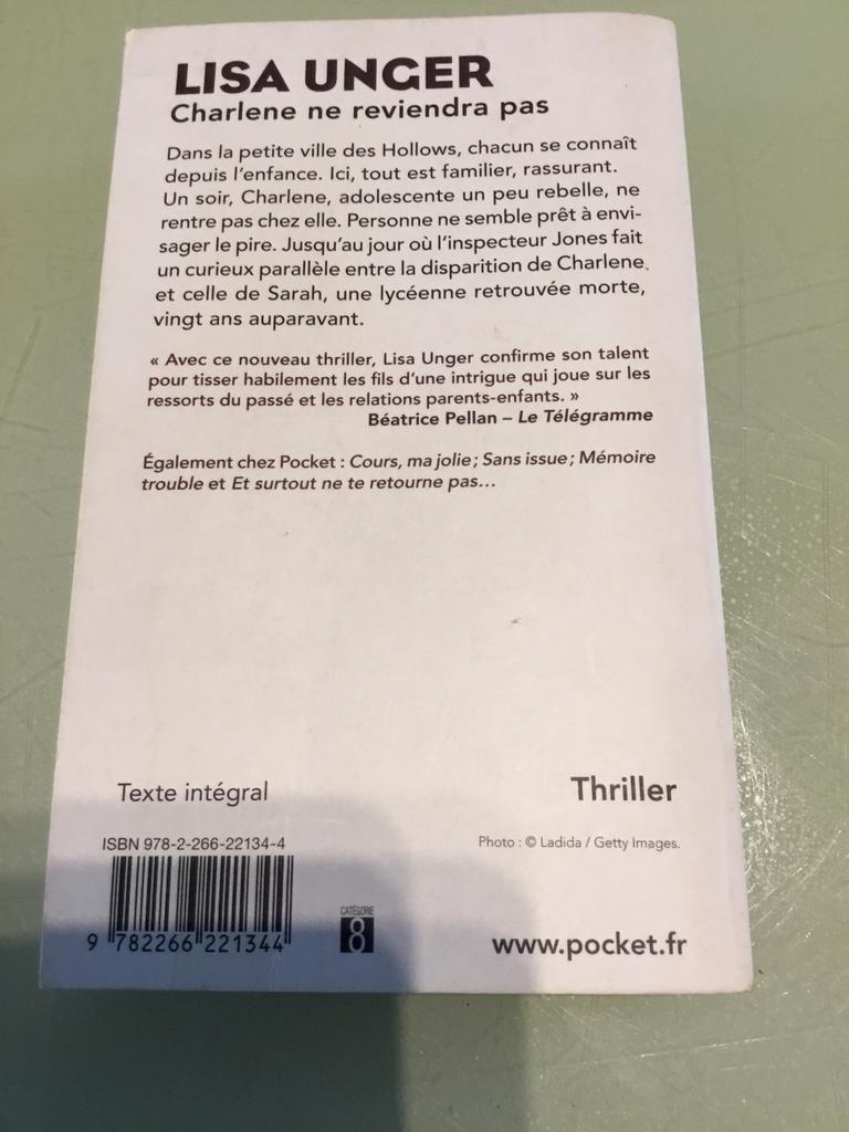 Livre Charlene ne reviendra pas, Ophalen of Verzenden, Gelezen, België