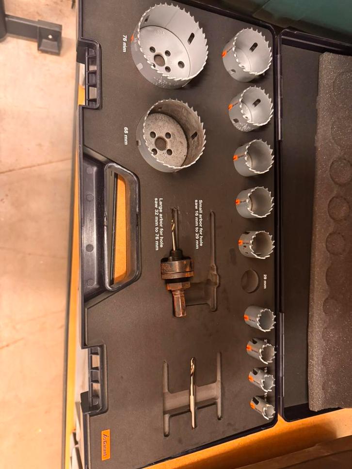 Garant gatenzaag set (16–76 mm) – bijna compleet, Doe-het-zelf en Bouw, Gereedschap | Slijpmachines, Ophalen