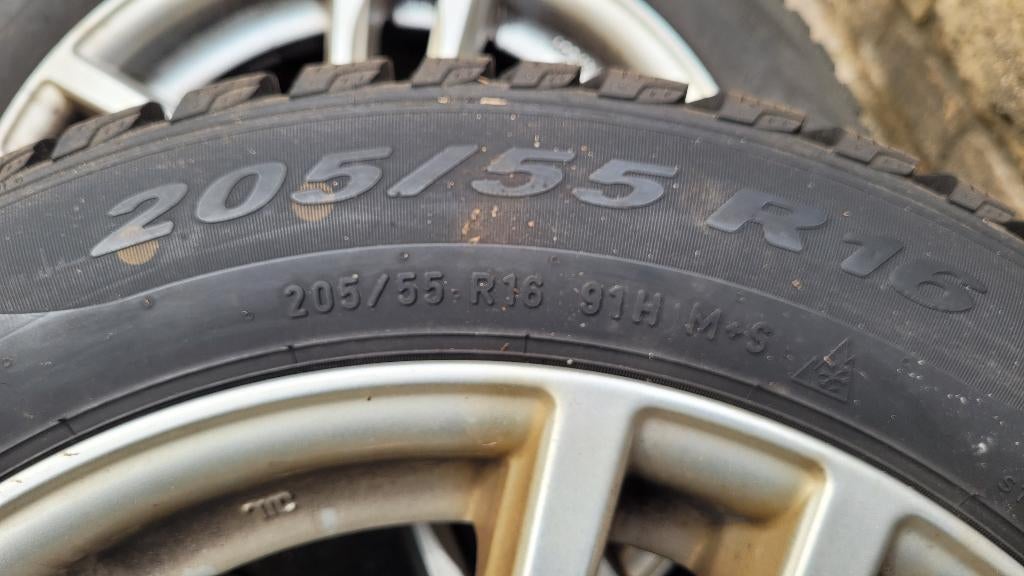 4 jantes alu 16" 5 branches 7J16 EH2+ ET31 avec capteur TPMS, Autos : Pièces & Accessoires, Pneus hiver, 16 pouces, Véhicule de tourisme