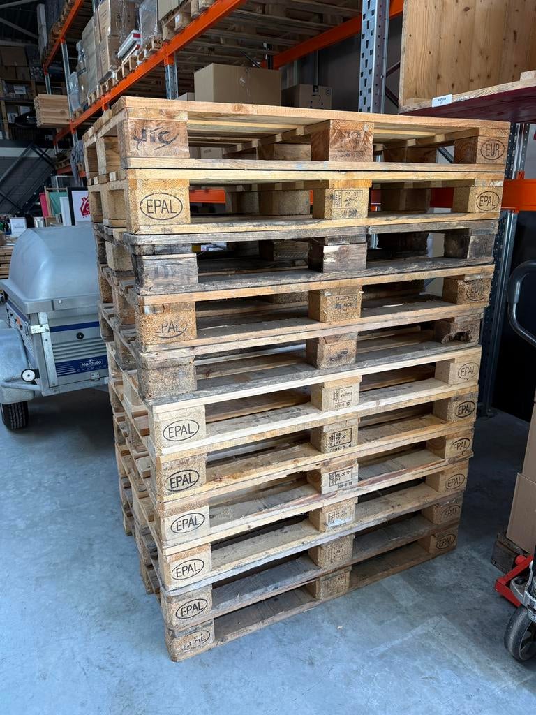 Lot de 10 Euro Palettes, Bricolage & Construction, Bois & Planches, Enlèvement, Utilisé, Palette