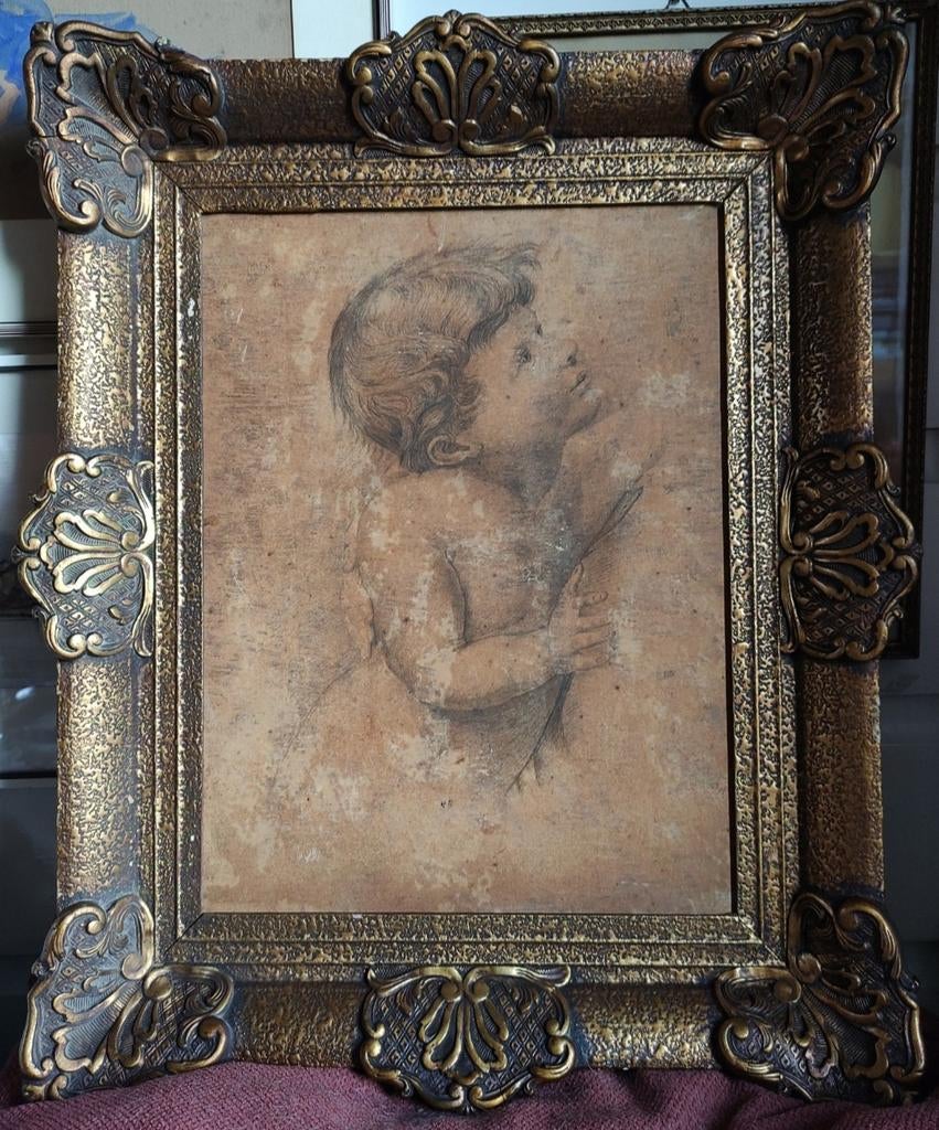 Zeer zeldzame oude kalktekening PPR gesigneerd !!!, Envoi