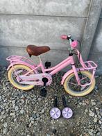 Kinderfiets 14inch roos met zijwieltjes, Fietsen en Brommers, Ophalen, Zo goed als nieuw, Zijwieltjes