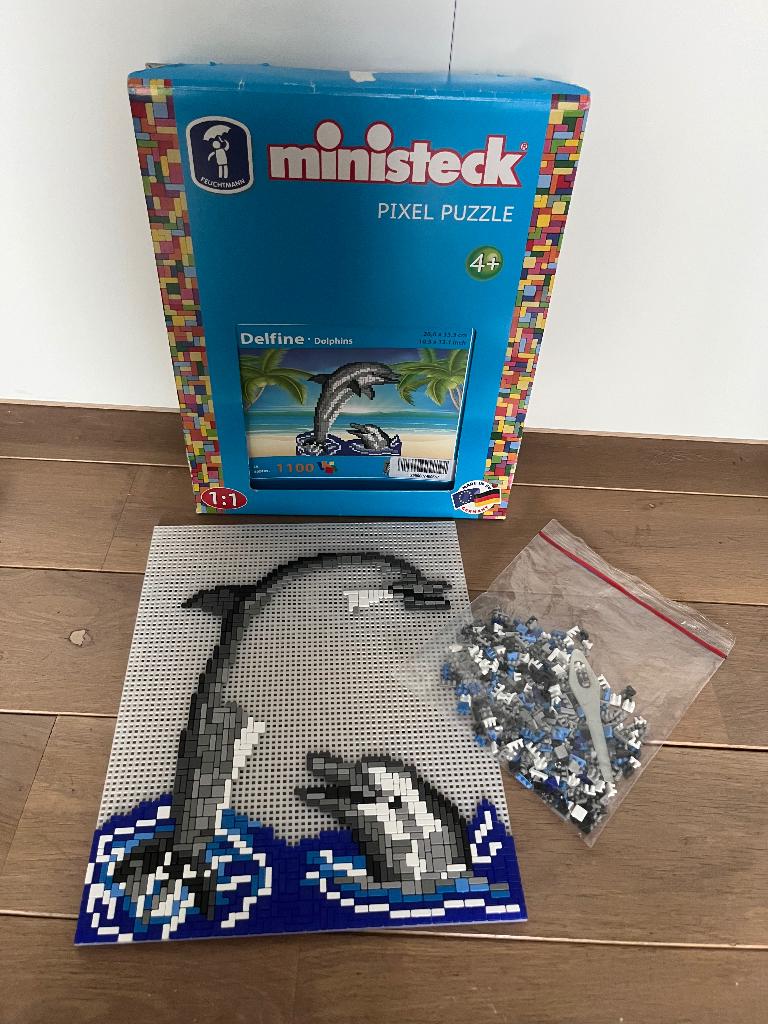 Ministeck mozaïek puzzel Dolfijn, Ophalen of Verzenden, Zo goed als nieuw, Box-set