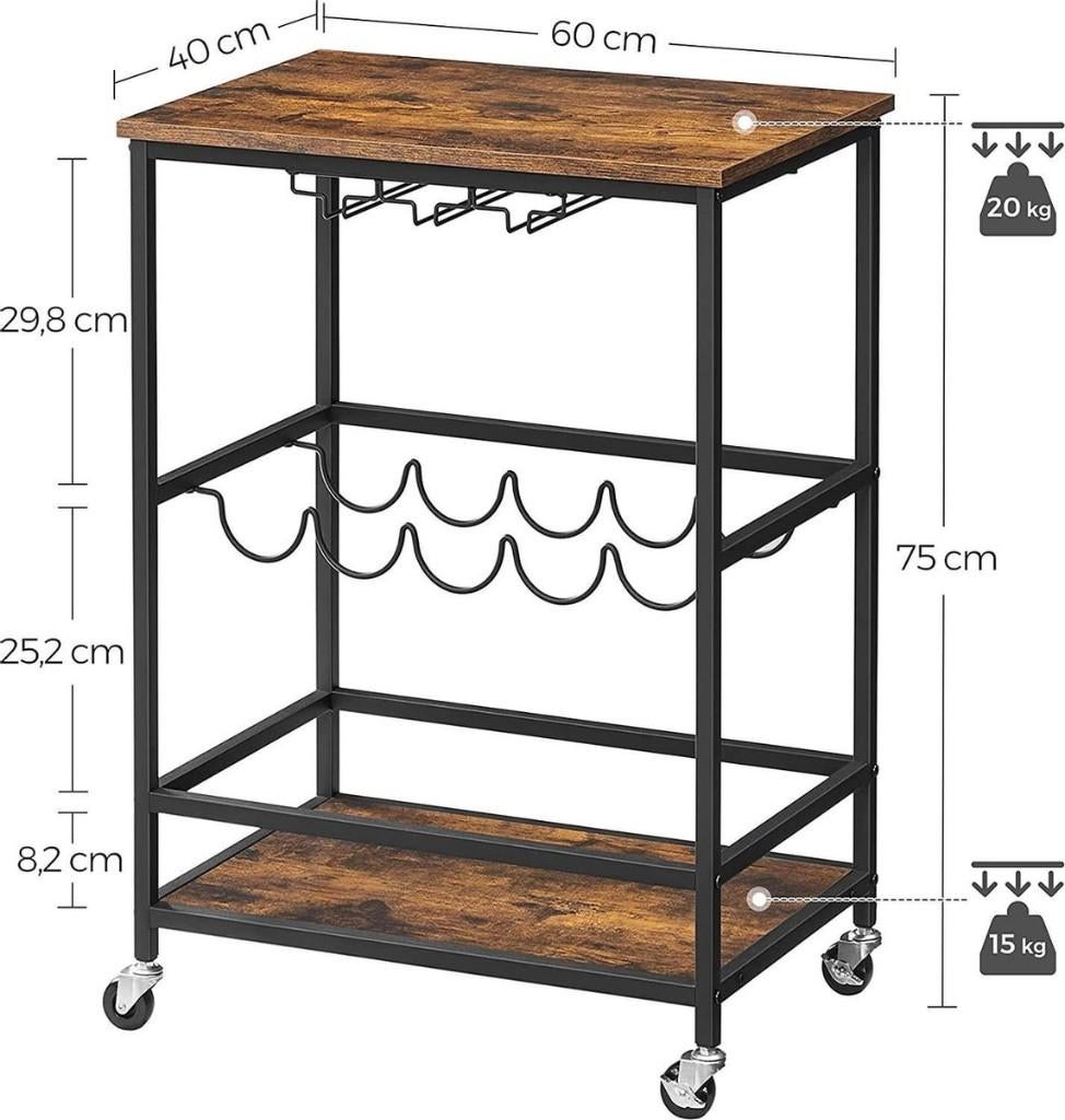 wijnkast wijnrek voor flessen en glazen nieuw, Huis en Inrichting, Ophalen, Nieuw