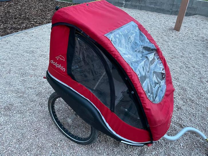Winther Dolphin XL fietskar, Fietsen en Brommers, Fietsaccessoires | Aanhangwagens en Karren, Gebruikt, Kinderkar, 40 tot 60 kg