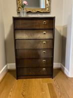 vintage houten schoenenkast / kleppenkast, Enlèvement