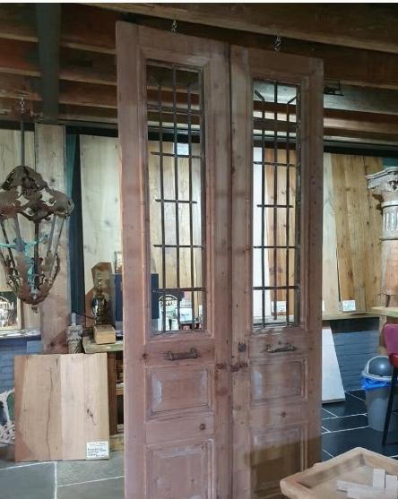 DOUBLE PORTE ANCIENNE EN FER FORGÉ 103 X 235 CM, Enlèvement