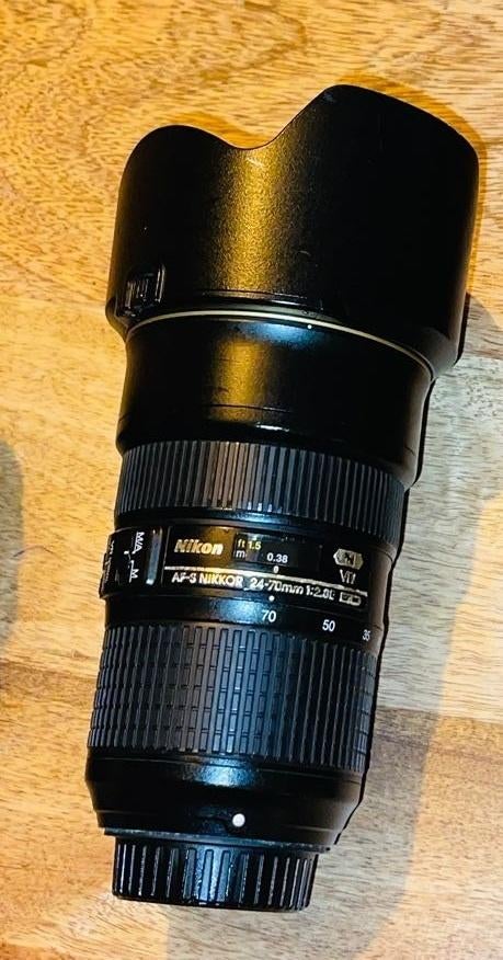 OBJECTIF PRO AF-S NIKKOR 24-70mm f/2.8E ED VR, TV, Hi-fi & Vidéo, Enlèvement, Utilisé