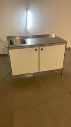 Kastje rvs werkblad + wasbak, Ophalen, Zo goed als nieuw