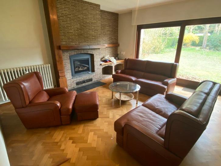 Sofa, Huis en Inrichting, Zetels | Complete zithoeken, Gebruikt, Leer, Ophalen