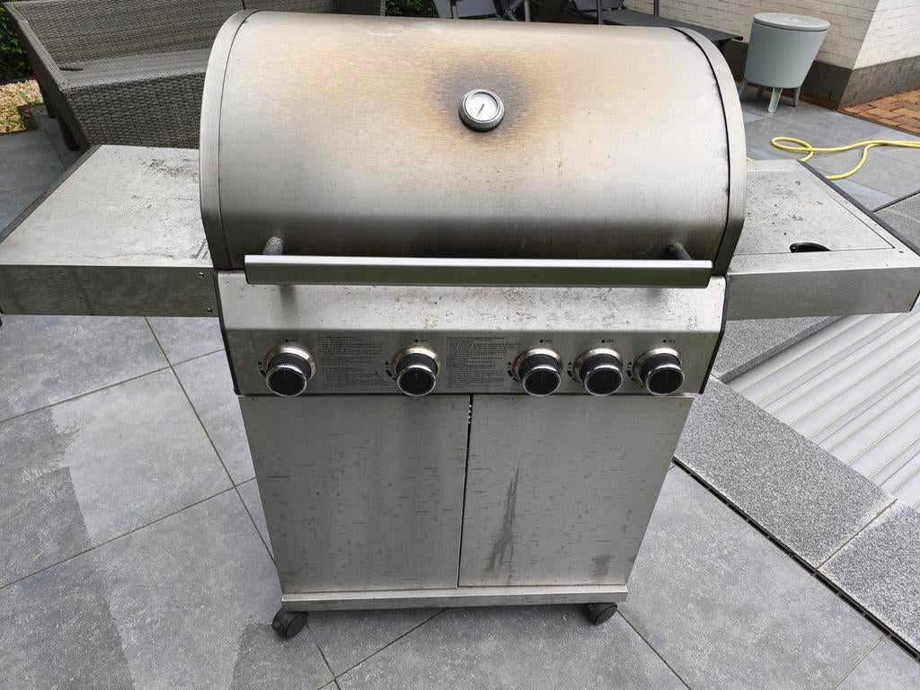 Inox gas BBQ te koop, Enlèvement, Utilisé