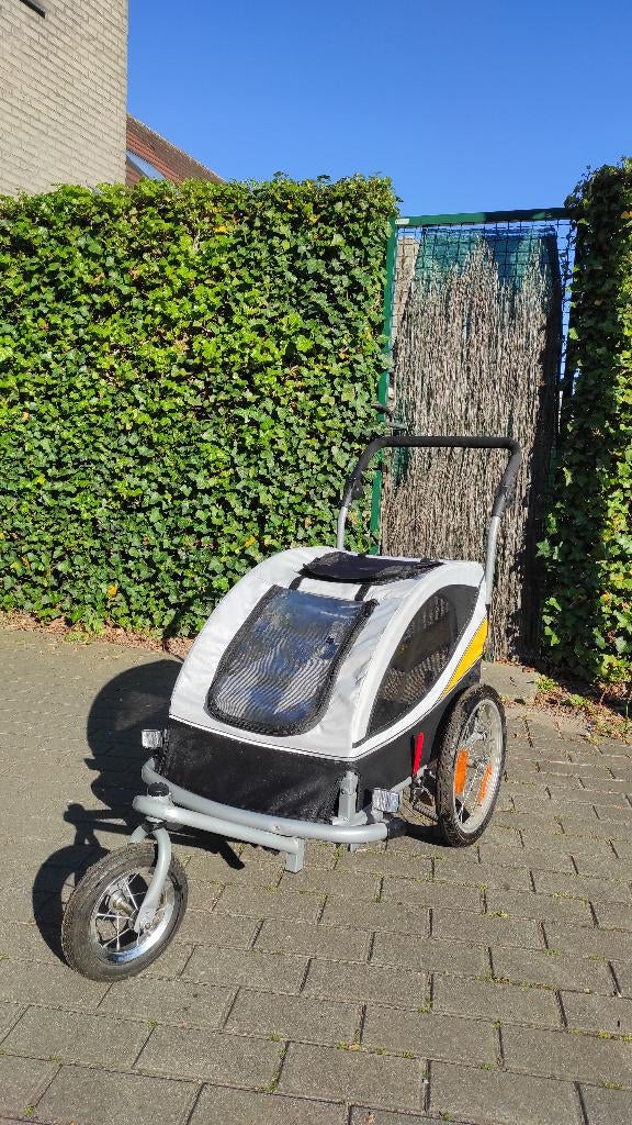 Trixie - fietskar grijs/zwart - tot 40kg - 150x78x78 cm, Ophalen, Nieuw