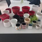 Diverse bloempotjes, Ophalen, Gebruikt, Rond, Aardewerk