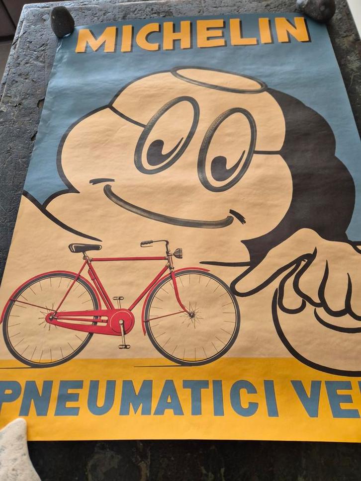 Affiche Michelin Bibendum Velo reproductie, Verzamelen, Merken en Reclamevoorwerpen, Ophalen of Verzenden