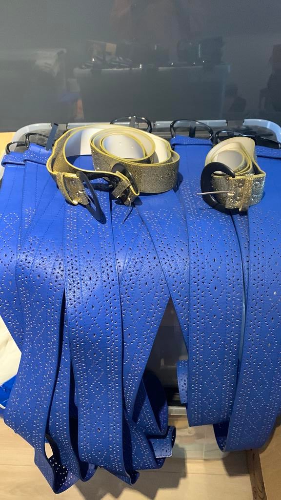 13 blauwe en 3 gouden ceinturen voor carnavan, Ophalen, Zo goed als nieuw