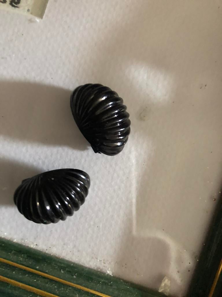 Twee oorbellen zwart, Handtassen en Accessoires, Oorbellen, Ophalen of Verzenden, Zo goed als nieuw, Zwart