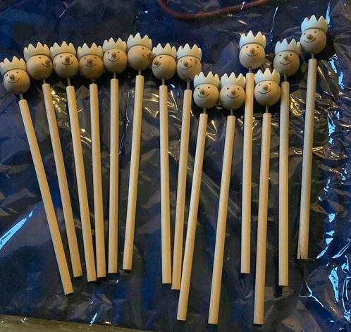 14 potloden met gezichtje, Kinderen en Baby's, Kraamcadeaus en Geboorteborden, Zo goed als nieuw, Ophalen