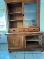 2 delige kast met glazen schuifdeuren, Antiek en Kunst, Antiek | Meubels | Kasten, Ophalen