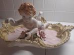 Italiaanse porselein schaal vintage oud engel Rococo stijl, Antiek en Kunst, Ophalen of Verzenden