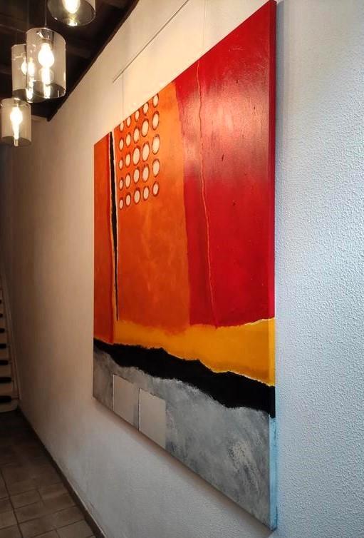 GROOT schilderij Monique S. NL. 170x170cm, Antiek en Kunst, Kunst | Schilderijen | Modern, Ophalen