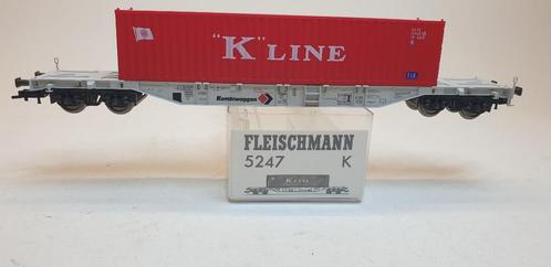 Fleischmann 5247 K H0 Containerwagon kombiwaggon "K"-Line, Hobby en Vrije tijd, Modeltreinen | H0, Zo goed als nieuw, Wagon, Gelijkstroom of Wisselstroom