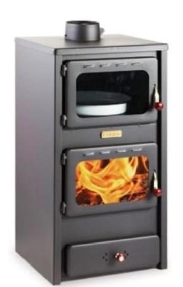 Poêle à bois avec four - 11 kw disponible aux enchères