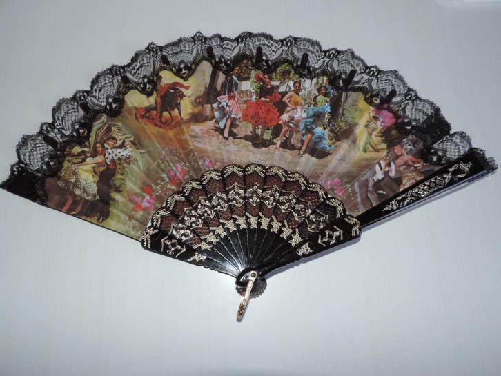 Vintage ventilatoire, Spaanse scènes Belrupt,, Antiek en Kunst, Curiosa en Brocante, Ophalen of Verzenden