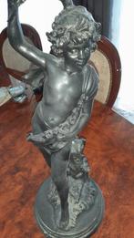 Prachtig Cherubijn Engel Beeld 49 cm hoog, Antiek en Kunst, Antiek | Tin, Ophalen of Verzenden