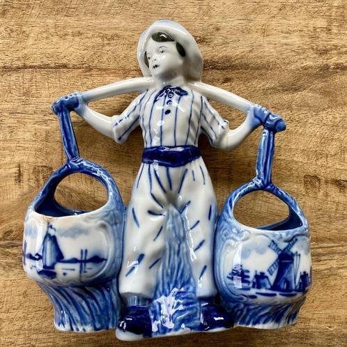 2 mooie Delft blauw porselein beeldjes, Antiek en Kunst, Antiek | Porselein, Ophalen