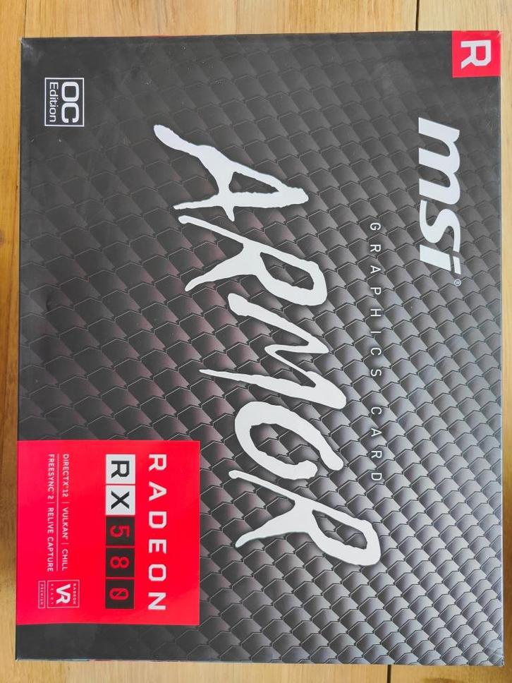 MSI Radeon RX 580 Armor OC — 8 GB — Uitstekende staat, Computers en Software, Videokaarten, Gebruikt, AMD, HDMI, DisplayPort, DVI