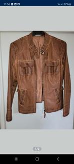Mooi leren jack in lichtbruine kleur maat Small, Ophalen, Zo goed als nieuw, Bruin