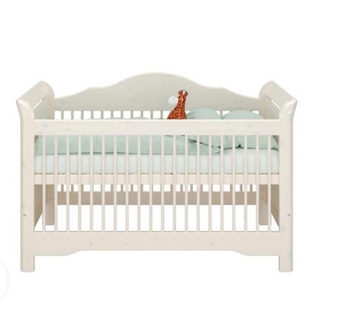 Massief Houten Babybed, Kinderen en Baby's, Kinderkamer | Bedden, Nieuw, Lattenbodem, Ophalen
