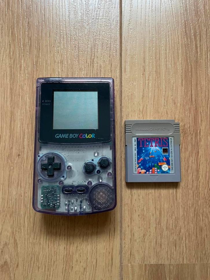Nintendo Gameboy Color Atomic Purple met Tetris, Games en Spelcomputers, Games | Nintendo Game Boy, Zo goed als nieuw, Ophalen of Verzenden