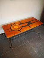 Mid-century keramiek salontafel, 1960s, Ophalen, Minder dan 45 cm, Metaal of Aluminium, Zo goed als nieuw