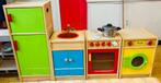 Stevig Keukentje, fornuis en wasmachine en frigo, Ophalen, Gebruikt, Hout, Speelkeuken