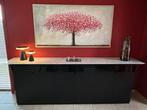 Dressoir in mat zwart met marmer bovenkant, Huis en Inrichting, Kasten | Dressoirs, Ophalen, Gebruikt