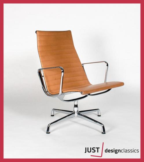 Vitra Eames ea116 Cognac Leder Chroom (voorraad:2), Maison & Meubles, Chaises, Utilisé, Deux, Autres couleurs, Enlèvement ou Envoi