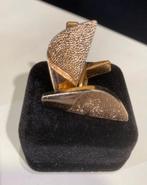 Vintage manchetknopen goldplated, Ophalen of Verzenden, Gebruikt, Goud, Verguld