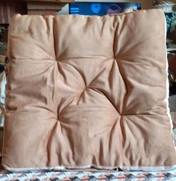 coussin de sol neuf velours beige  beschikbaar voor biedingen