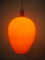 Mid-century oranje opaline hanglamp, 1970s, Ophalen