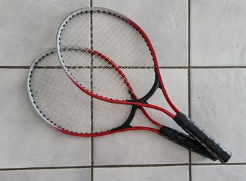 2 Tennisrackets met hoes - kinderen