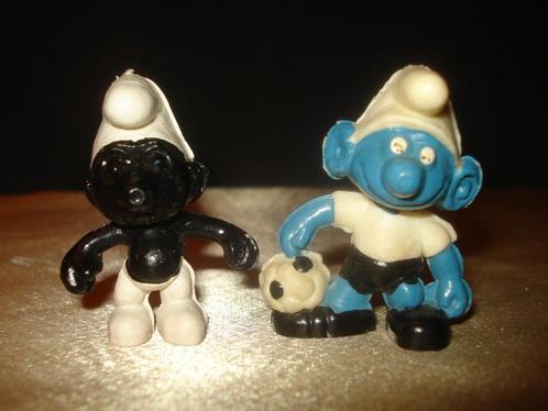 SCHTROUMPFS Lot de 2 Anciennes Figurines Grotesques - Rare, Verzamelen, Smurfen, Gebruikt, Poppetje, Figuurtje of Knuffel, Overige Smurfen