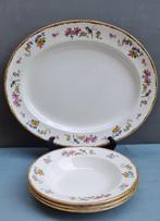 Rare Royal Grafton Bone China plateau + 3 borden, Antiek en Kunst, Ophalen of Verzenden