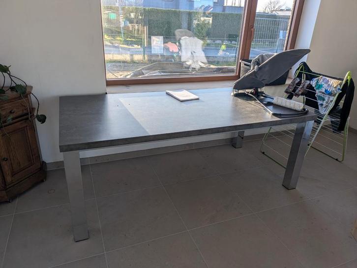 Grote eettafel Perfecta betonlook 200x100x75, Huis en Inrichting, Tafels | Eettafels, Ophalen