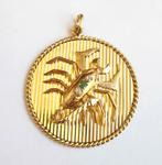 Magnifique Médaillon Scorpion en or 18K +émeraude & diamants, Or, Comme neuf, Or, Enlèvement