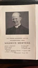 Eerwaarde Meetens 1925 Antwerpen 1958 Zwitserland, Verzamelen, Verzenden, Bidprentje